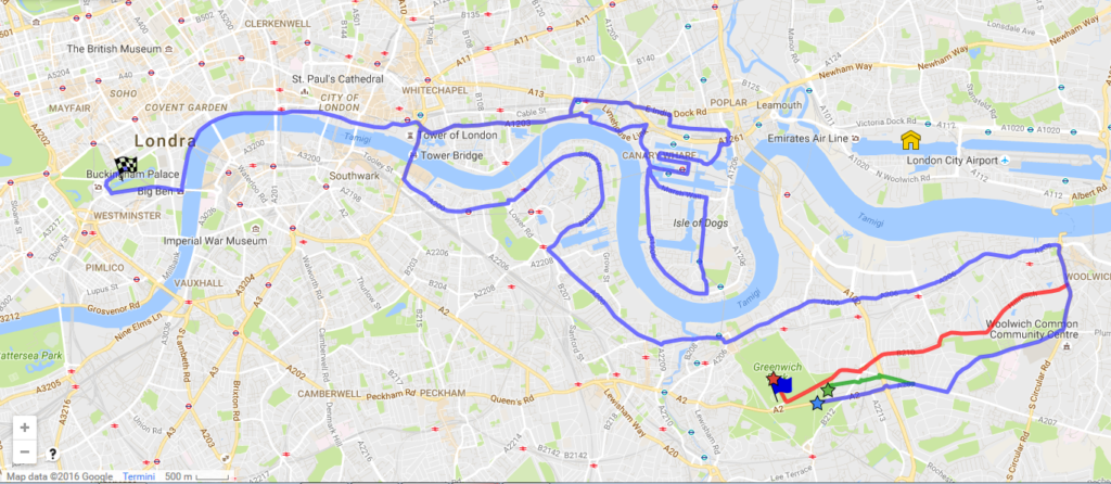 Percorso Maratona di Londra 2017