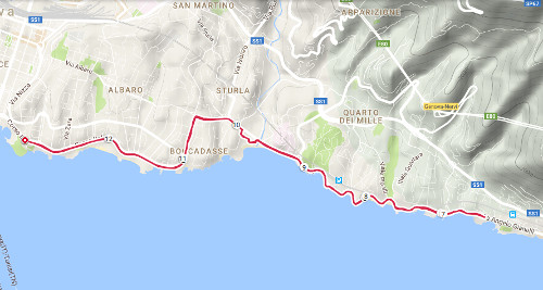 Percorso dei mie 13 Km