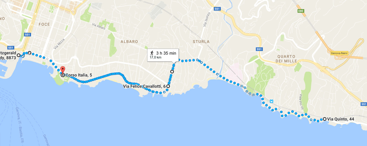 Percorso17 km - Genova