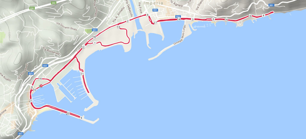 Mezza di Imperia - Percorso